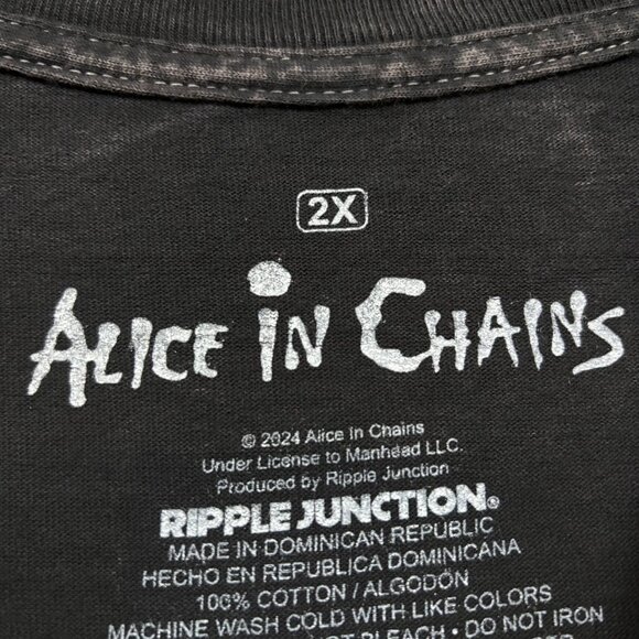 Alice In Chains Dirt Est 1987 Rock Band Mineral Wash T-Shirt Size 2X - Picture 4 of 4